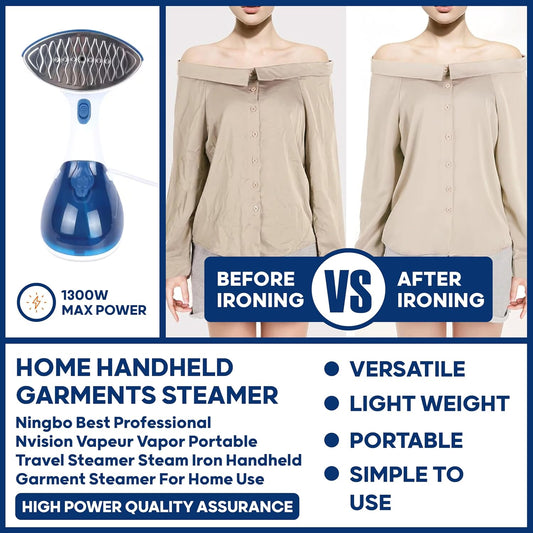 Portable Wireless Garment Steamer for Travel and Home Use